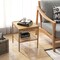 2 PCS 2-Tier Bedside End Table Bamboo Nightstand for Living Room Bedroom